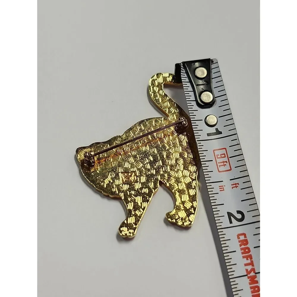 Fish Enterprises Fine Enamel Cat Brooch